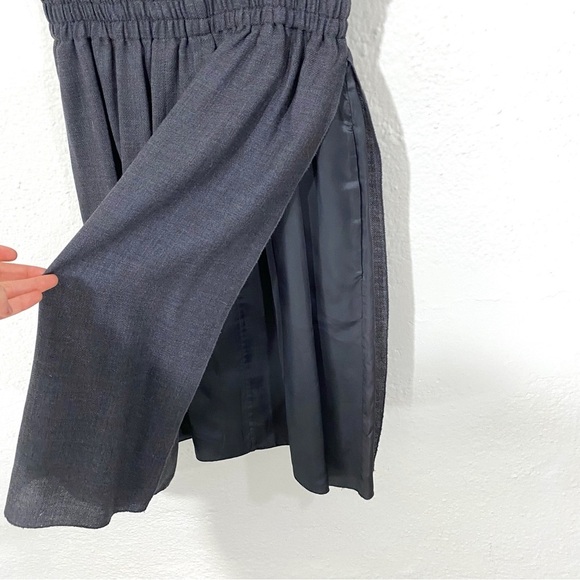 Prada Wool Grey Button Down Sleeveless Shirtdress Layered Overlay Viscose XS - Picture 6 of 7